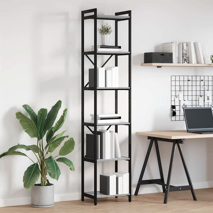 Bibliotecă sonoma gri 40 x 30 x 188 cm Lemn compozit - WALTI WALTI