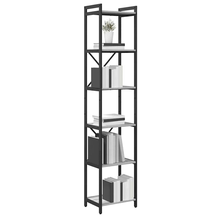 Bibliotecă sonoma gri 40 x 30 x 188 cm Lemn compozit - WALTI WALTI