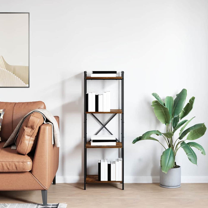 Bibliotecă Stejar afumat 40 x 30 x 118 cm Lemn compozit - WALTI WALTI