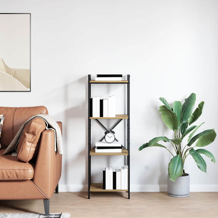 Bibliotecă stejar artizanal 40 x 30 x 118 cm Lemn compozit - WALTI WALTI