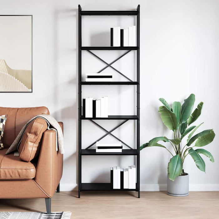 Bibliotecă Stejar negru 60 x 30 x 188 cm Lemn compozit - WALTI WALTI