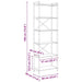 Bibliotecă Stejar negru 60 x 30 x 188 cm Lemn compozit - WALTI WALTI