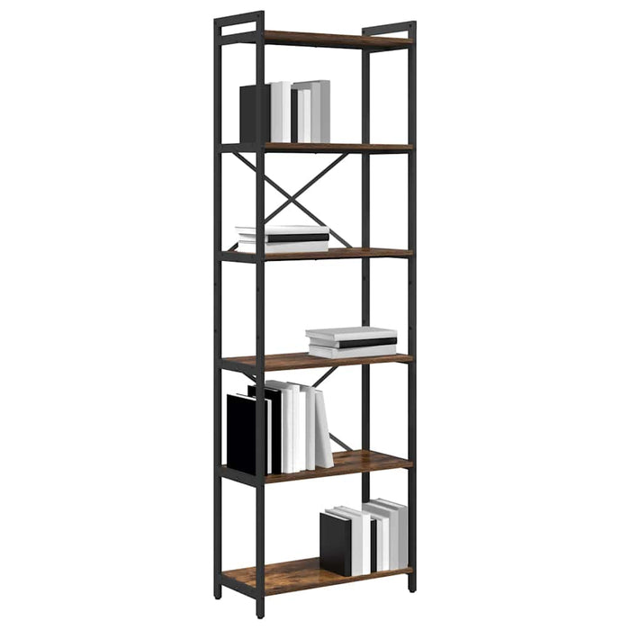 Bibliotecă Stejar afumat 60 x 30 x 188 cm Lemn compozit - WALTI WALTI