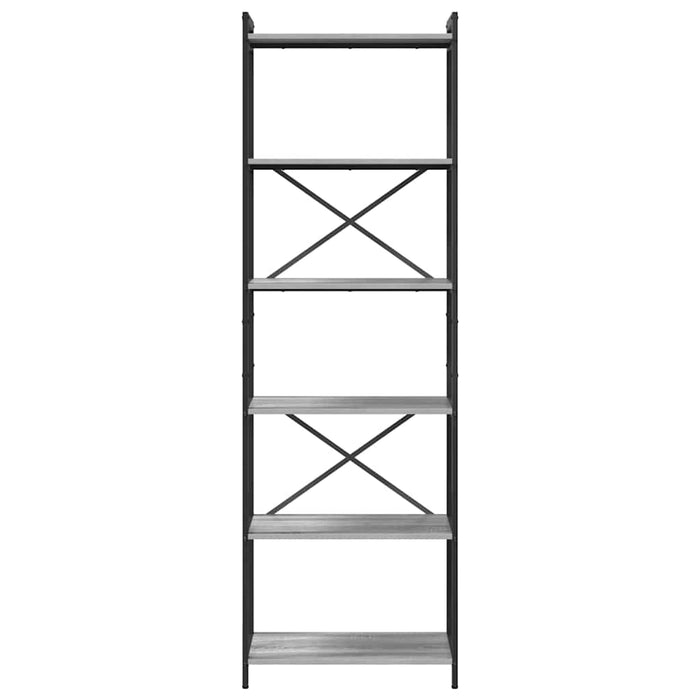 Bibliotecă sonoma gri 60 x 30 x 188 cm Lemn compozit - WALTI WALTI