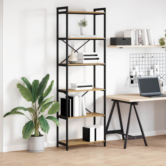 Bibliotecă stejar artizanal 60 x 30 x 188 cm Lemn compozit - WALTI WALTI