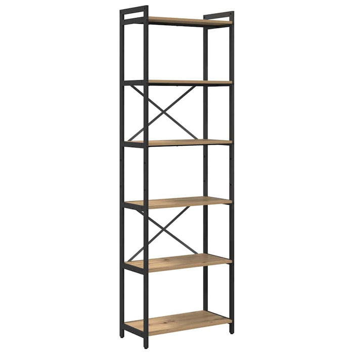 Bibliotecă stejar artizanal 60 x 30 x 188 cm Lemn compozit - WALTI WALTI