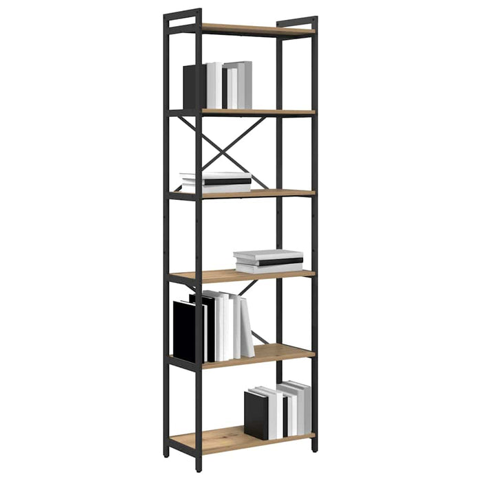 Bibliotecă stejar artizanal 60 x 30 x 188 cm Lemn compozit - WALTI WALTI