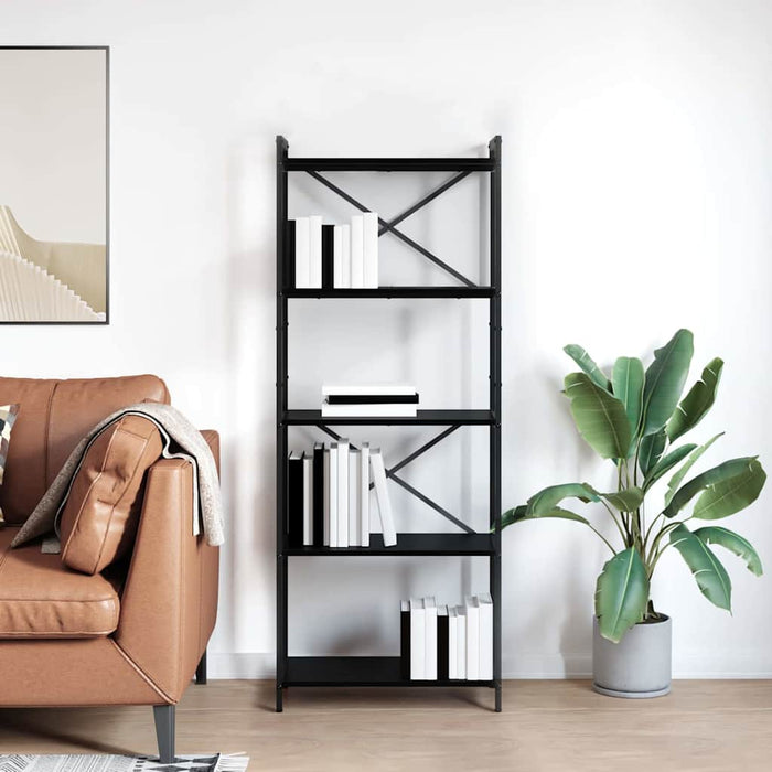 Bibliotecă Stejar negru 60 x 30 x 153 cm Lemn compozit - WALTI WALTI