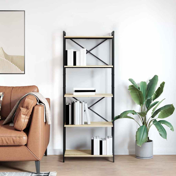 Bibliotecă Stejar sonoma 60 x 30 x 153 cm Lemn compozit - WALTI WALTI