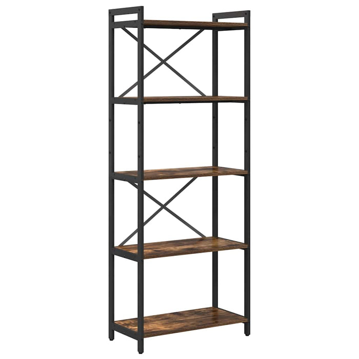 Bibliotecă Stejar afumat 60 x 30 x 153 cm Lemn compozit - WALTI WALTI