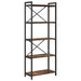 Bibliotecă Stejar afumat 60 x 30 x 153 cm Lemn compozit - WALTI WALTI