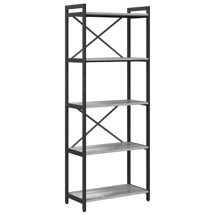 Bibliotecă sonoma gri 60 x 30 x 153 cm Lemn compozit - WALTI WALTI