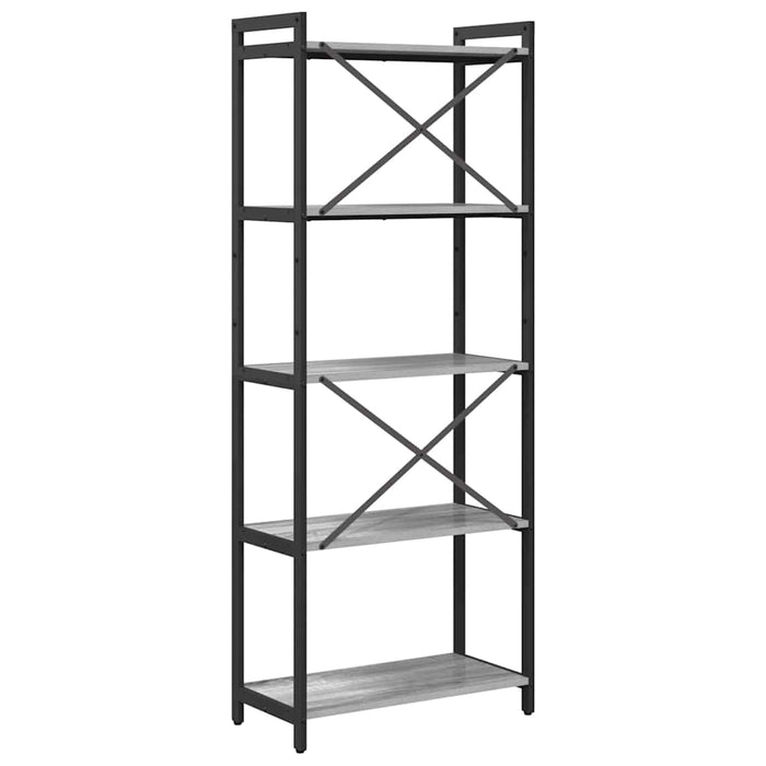 Bibliotecă sonoma gri 60 x 30 x 153 cm Lemn compozit - WALTI WALTI