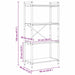 Bibliotecă Stejar afumat 60 x 30 x 118 cm Lemn compozit - WALTI WALTI