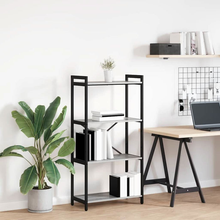 Bibliotecă sonoma gri 60 x 30 x 118 cm Lemn compozit - WALTI WALTI