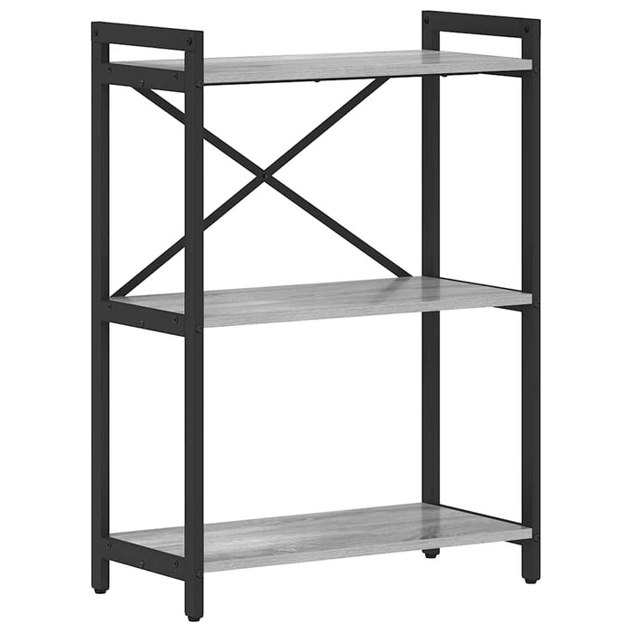 Bibliotecă sonoma gri 60 x 30 x 83 cm Lemn compozit - WALTI WALTI