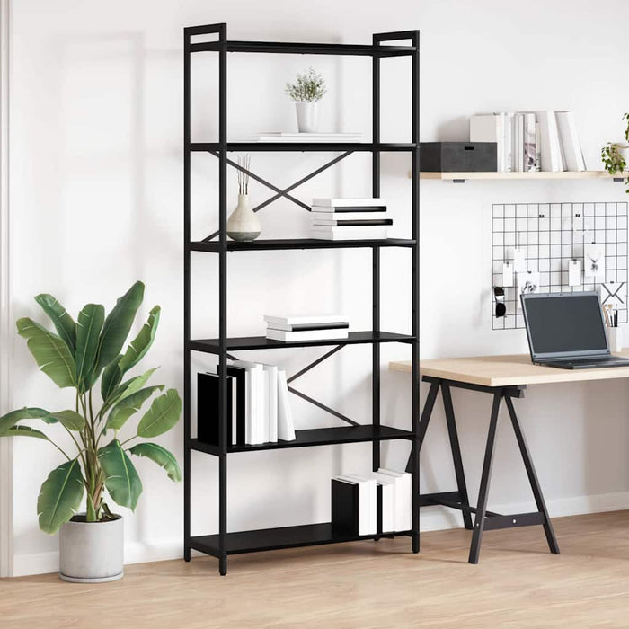 Bibliotecă Stejar negru 80 x 30 x 188 cm Lemn compozit - WALTI WALTI