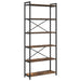 Bibliotecă Stejar afumat 80 x 30 x 188 cm Lemn compozit - WALTI WALTI
