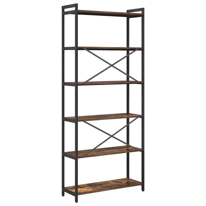 Bibliotecă Stejar afumat 80 x 30 x 188 cm Lemn compozit - WALTI WALTI