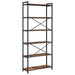 Bibliotecă Stejar afumat 80 x 30 x 188 cm Lemn compozit - WALTI WALTI