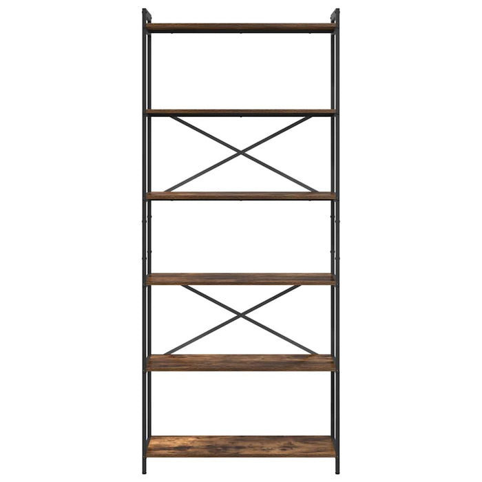 Bibliotecă Stejar afumat 80 x 30 x 188 cm Lemn compozit - WALTI WALTI