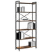 Bibliotecă Stejar afumat 80 x 30 x 188 cm Lemn compozit - WALTI WALTI