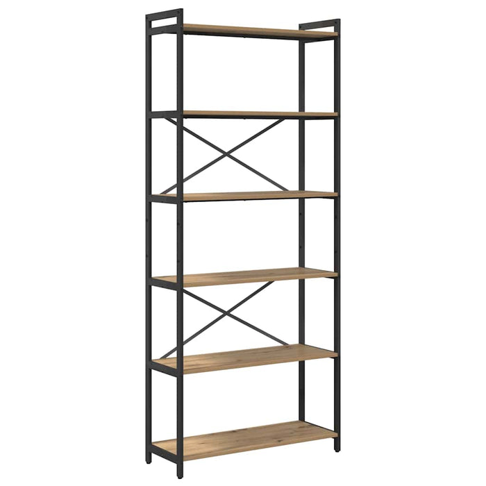 Bibliotecă stejar artizanal 80 x 30 x 188 cm Lemn compozit - WALTI WALTI