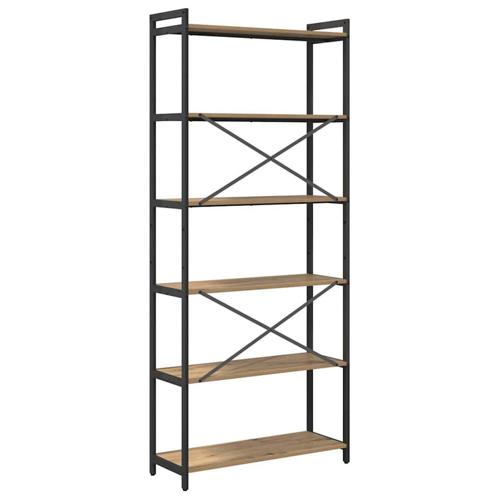 Bibliotecă stejar artizanal 80 x 30 x 188 cm Lemn compozit - WALTI WALTI