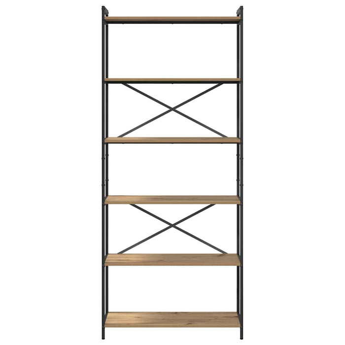 Bibliotecă stejar artizanal 80 x 30 x 188 cm Lemn compozit - WALTI WALTI
