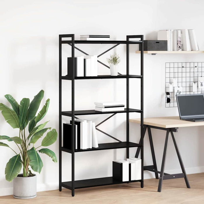 Bibliotecă Stejar negru 80 x 30 x 153 cm Lemn compozit - WALTI WALTI