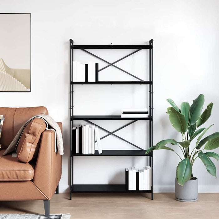 Bibliotecă Stejar negru 80 x 30 x 153 cm Lemn compozit - WALTI WALTI