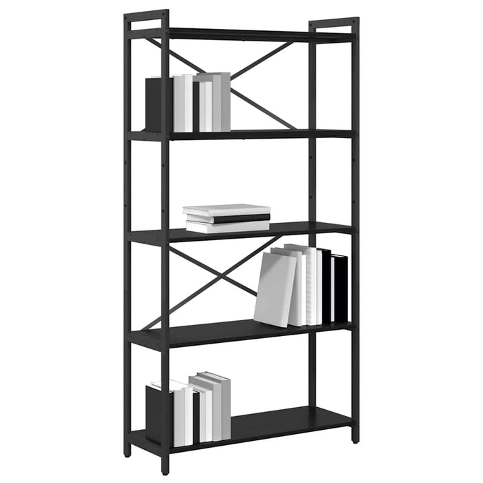 Bibliotecă Stejar negru 80 x 30 x 153 cm Lemn compozit - WALTI WALTI