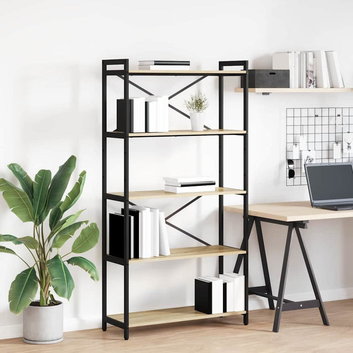 Bibliotecă Stejar sonoma 80 x 30 x 153 cm Lemn compozit - WALTI WALTI