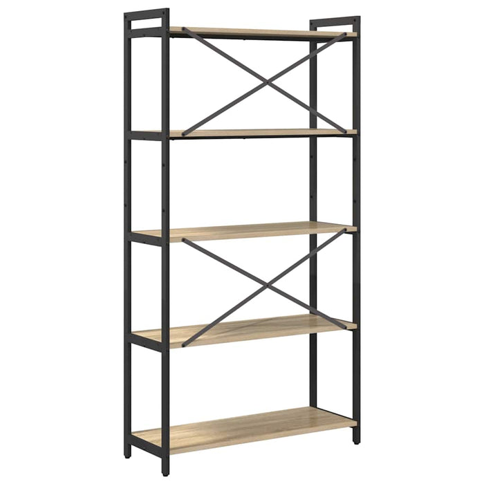 Bibliotecă Stejar sonoma 80 x 30 x 153 cm Lemn compozit - WALTI WALTI