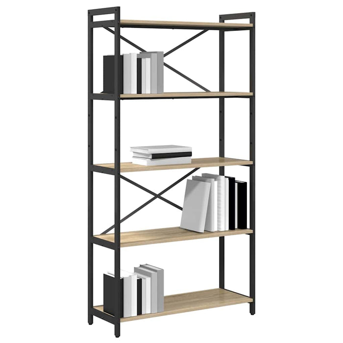 Bibliotecă Stejar sonoma 80 x 30 x 153 cm Lemn compozit - WALTI WALTI