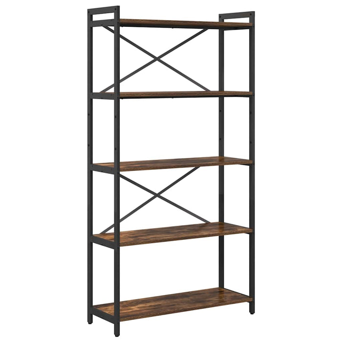 Bibliotecă Stejar afumat 80 x 30 x 153 cm Lemn compozit - WALTI WALTI