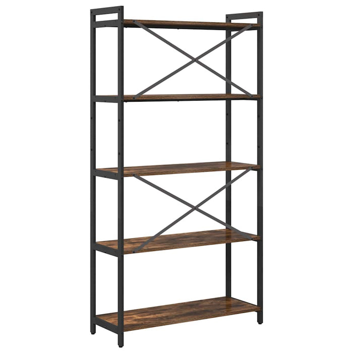 Bibliotecă Stejar afumat 80 x 30 x 153 cm Lemn compozit - WALTI WALTI