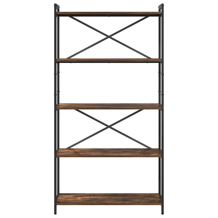 Bibliotecă Stejar afumat 80 x 30 x 153 cm Lemn compozit - WALTI WALTI