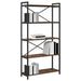 Bibliotecă Stejar afumat 80 x 30 x 153 cm Lemn compozit - WALTI WALTI