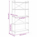 Bibliotecă Stejar afumat 80 x 30 x 153 cm Lemn compozit - WALTI WALTI
