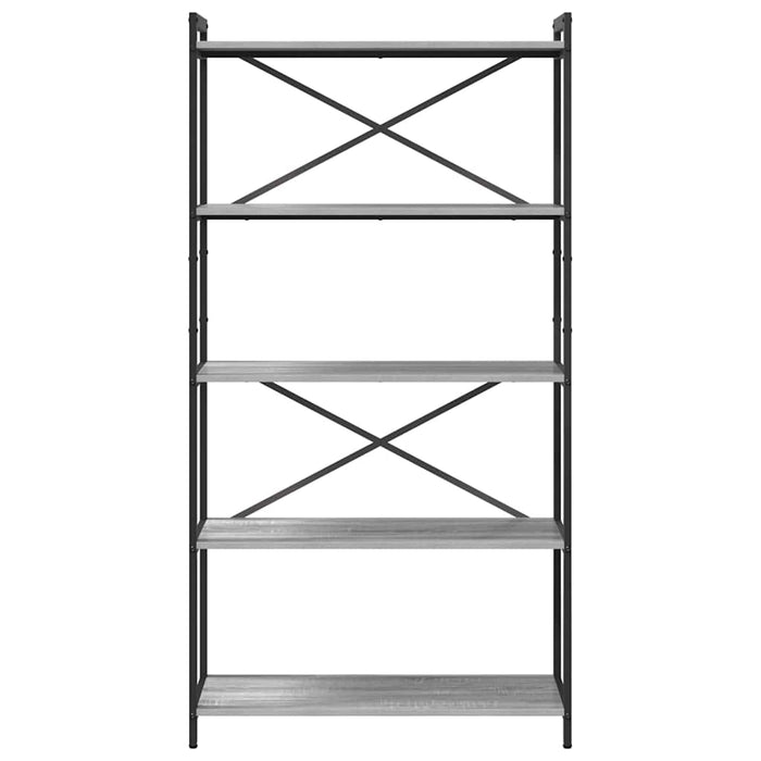 Bibliotecă sonoma gri 80 x 30 x 153 cm Lemn compozit - WALTI WALTI