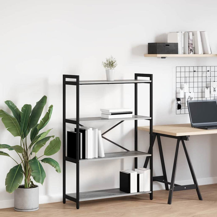 Bibliotecă sonoma gri 80 x 30 x 118 cm Lemn compozit - WALTI WALTI