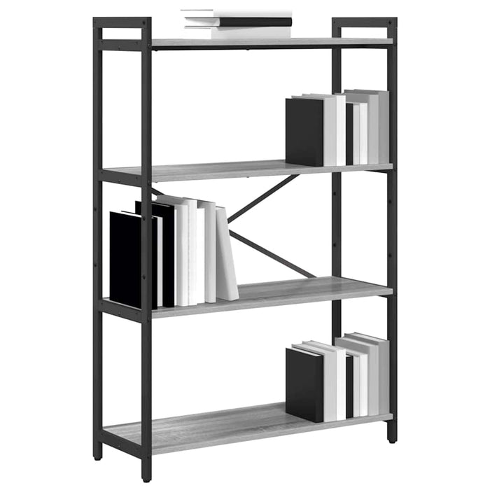Bibliotecă sonoma gri 80 x 30 x 118 cm Lemn compozit - WALTI WALTI