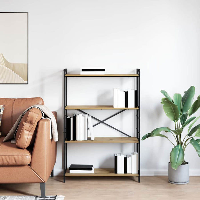 Bibliotecă stejar artizanal 80 x 30 x 118 cm Lemn compozit - WALTI WALTI