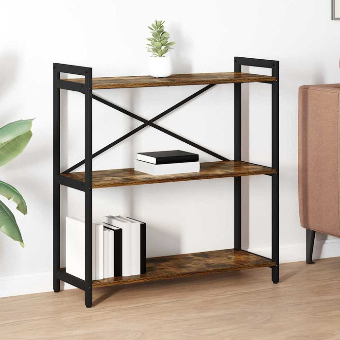 Bibliotecă Stejar afumat 80 x 30 x 83 cm Lemn compozit - WALTI WALTI