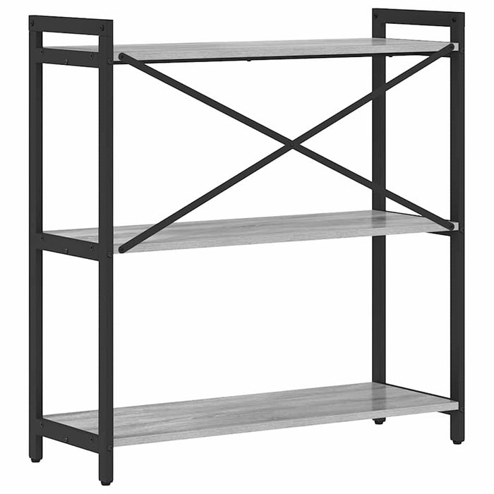 Bibliotecă sonoma gri 80 x 30 x 83 cm Lemn compozit - WALTI WALTI