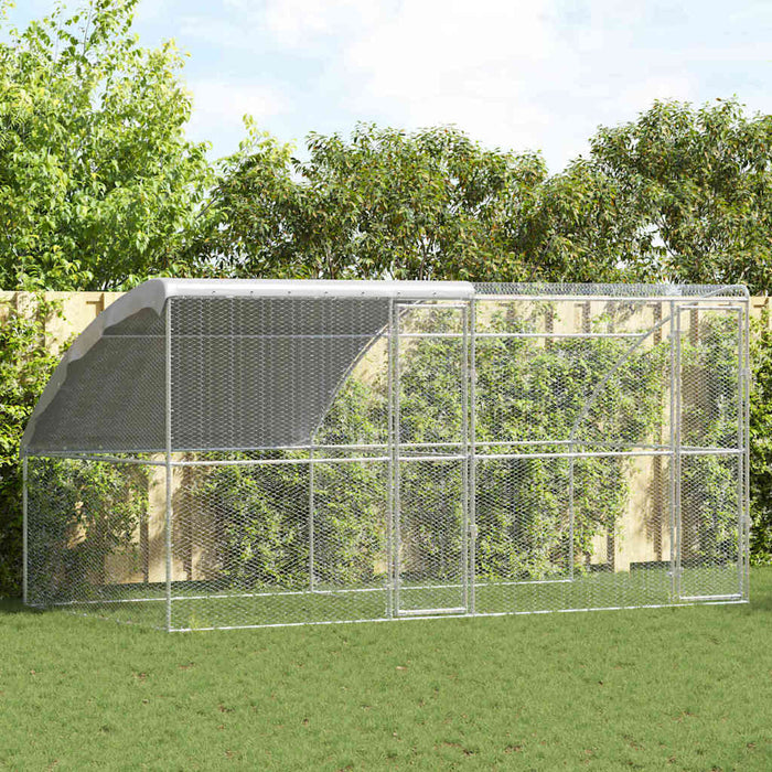 Cușcă pentru pui Argintiu 400 x 200 x 198.5 cm Oțel galvanizat - WALTI WALTI