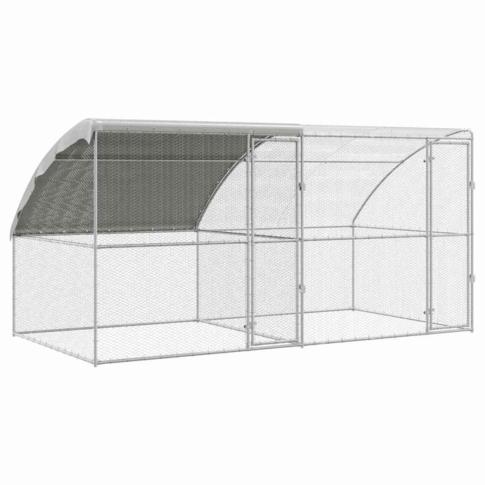 Cușcă pentru pui Argintiu 400 x 200 x 198.5 cm Oțel galvanizat - WALTI WALTI
