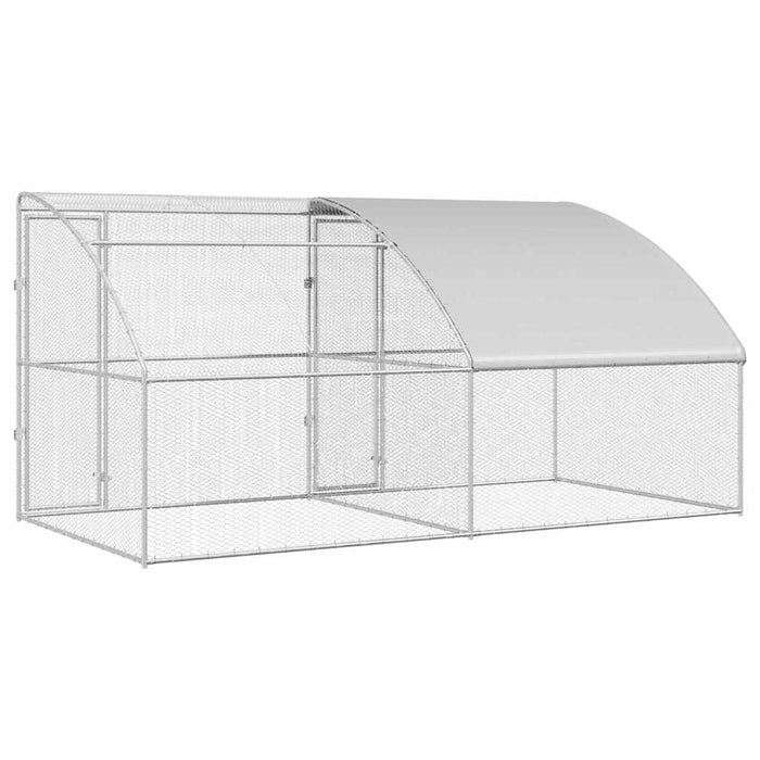 Cușcă pentru pui Argintiu 400 x 200 x 198.5 cm Oțel galvanizat - WALTI WALTI