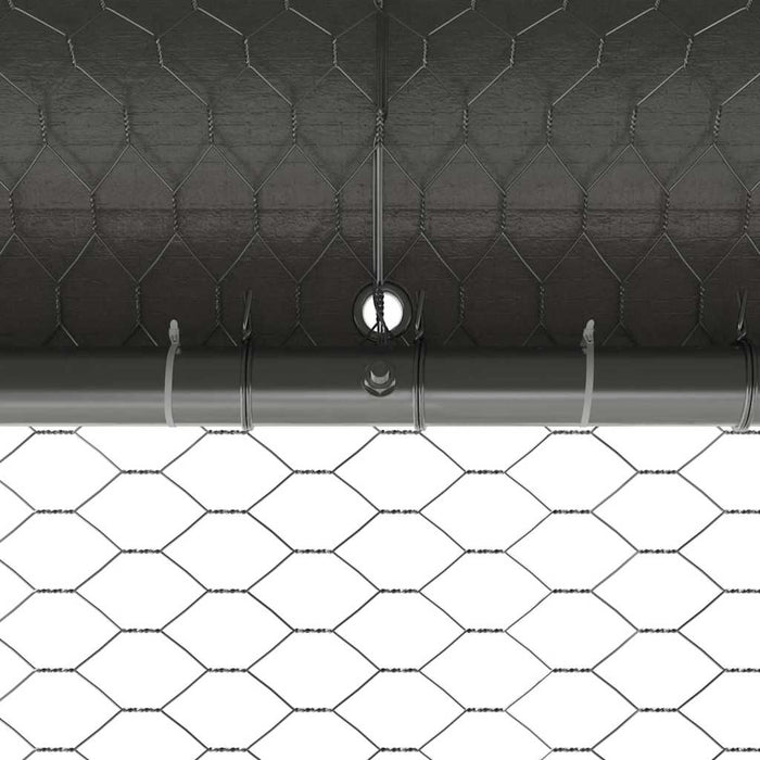Cușcă pentru pui Argintiu 600 x 200 x 198.5 cm Oțel galvanizat - WALTI WALTI